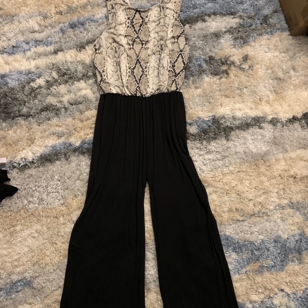 Snake print harem pants jumpsuit (Size Large)